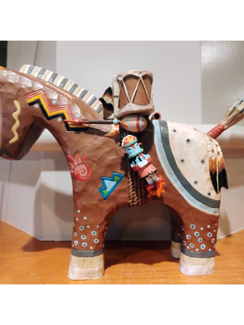 Robert Shields Storyteller Horse Figurine Large 7" Tall Resin Southwest Western - Picture 9 of 13
